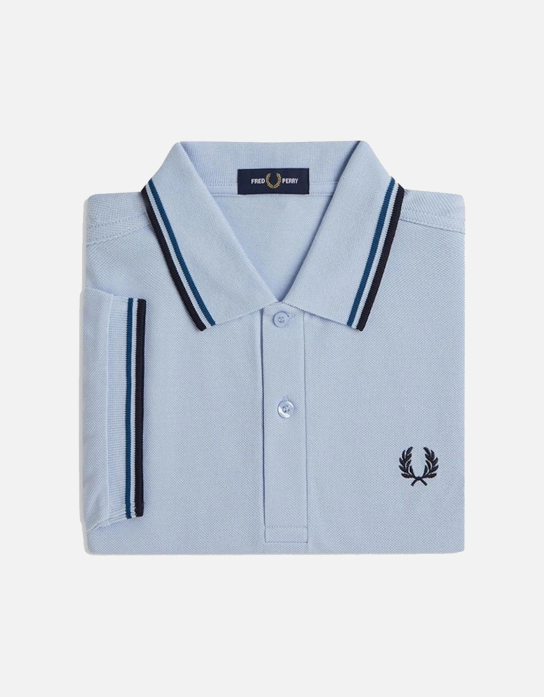 Twin Tipped Polo Shirt Light Smoke/Petrol Blue/Navy