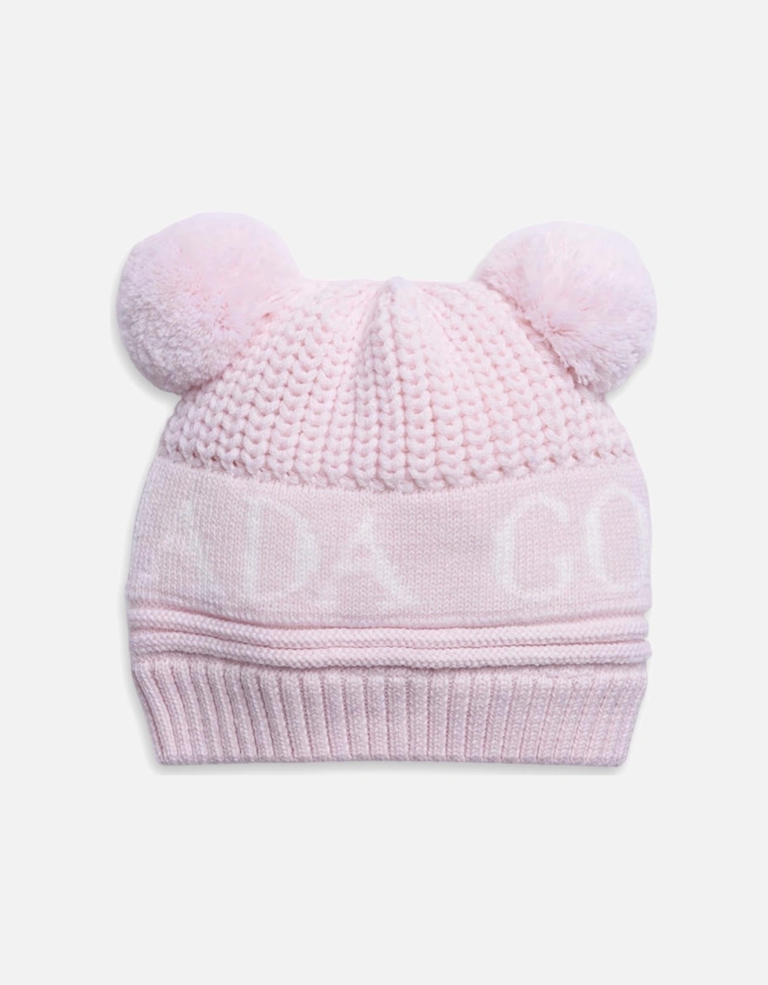 Kids Double Pom Hat Pink - Size: OS