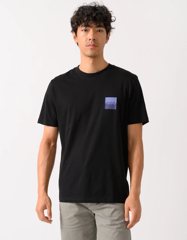 HUGO Dapusi Mens Logo Print T-Shirt - Black 001