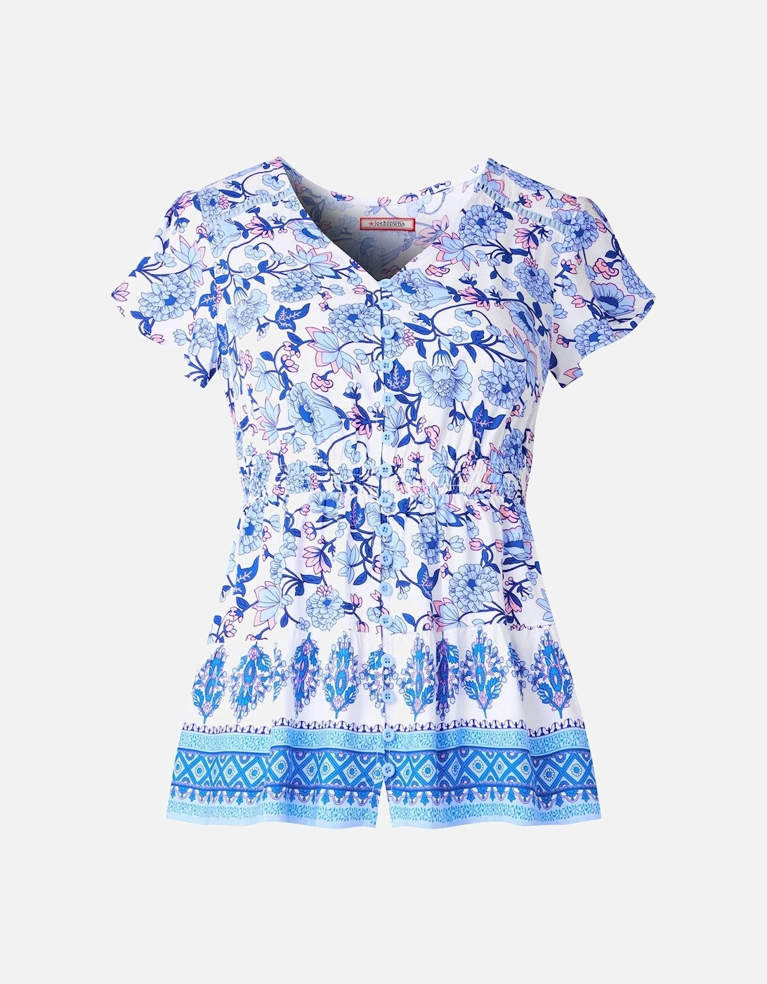 Lauren Floral Print Top - Blue