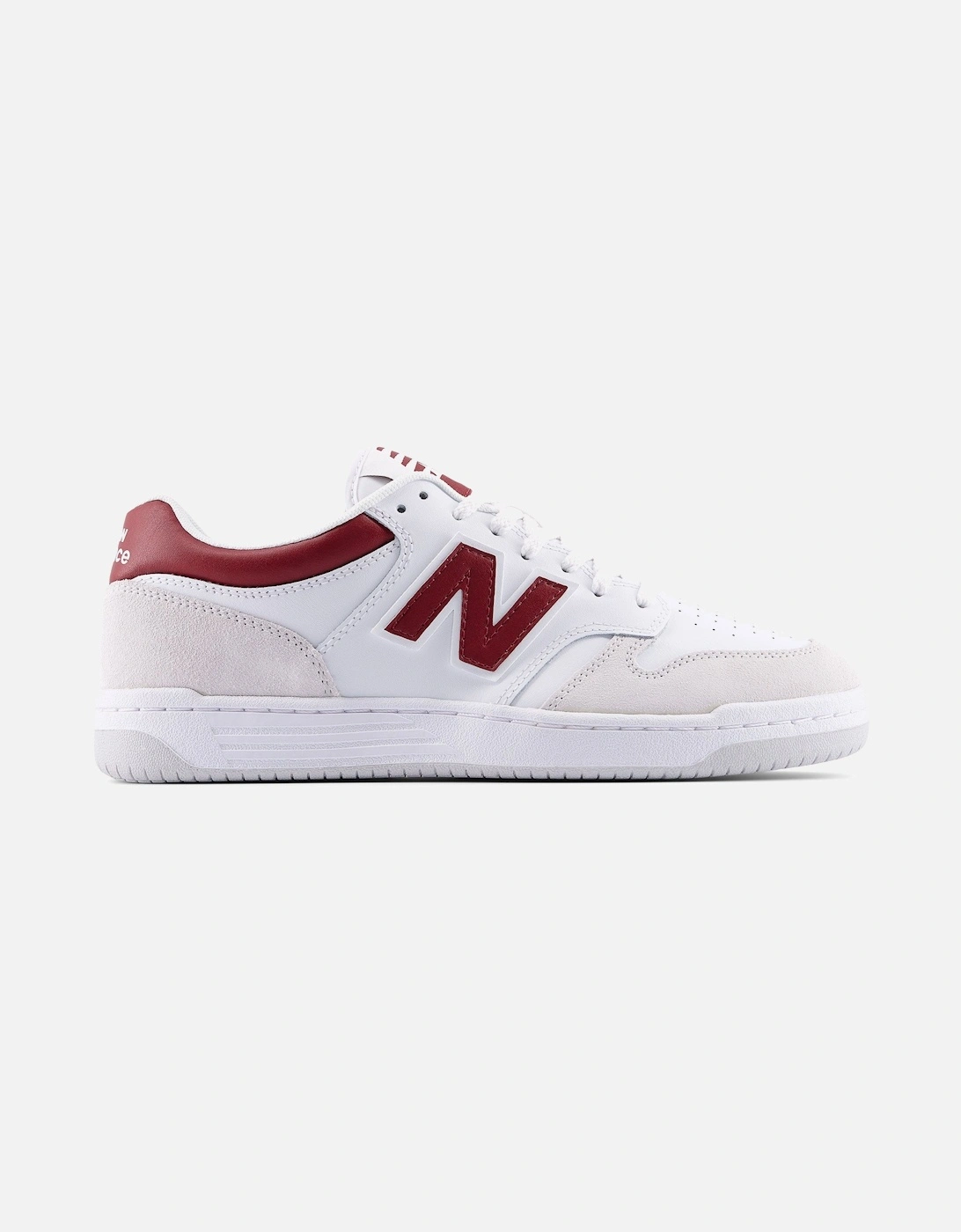 Men's New Balance 480 Trainer White/Burgundy - Red - Size: 11