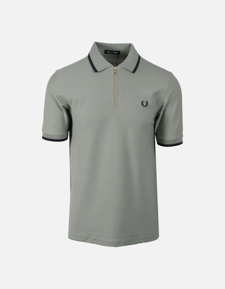 Crepe Pique Polo Shirt Bayleaf