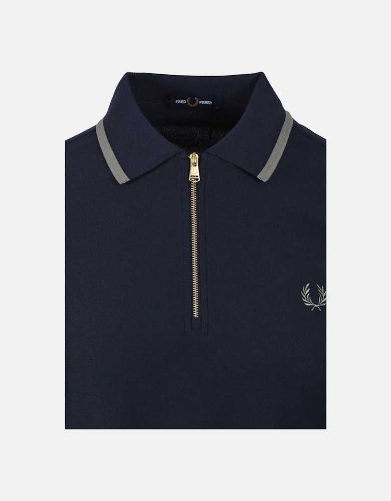 Crepe Pique Polo Shirt Dark Airforce