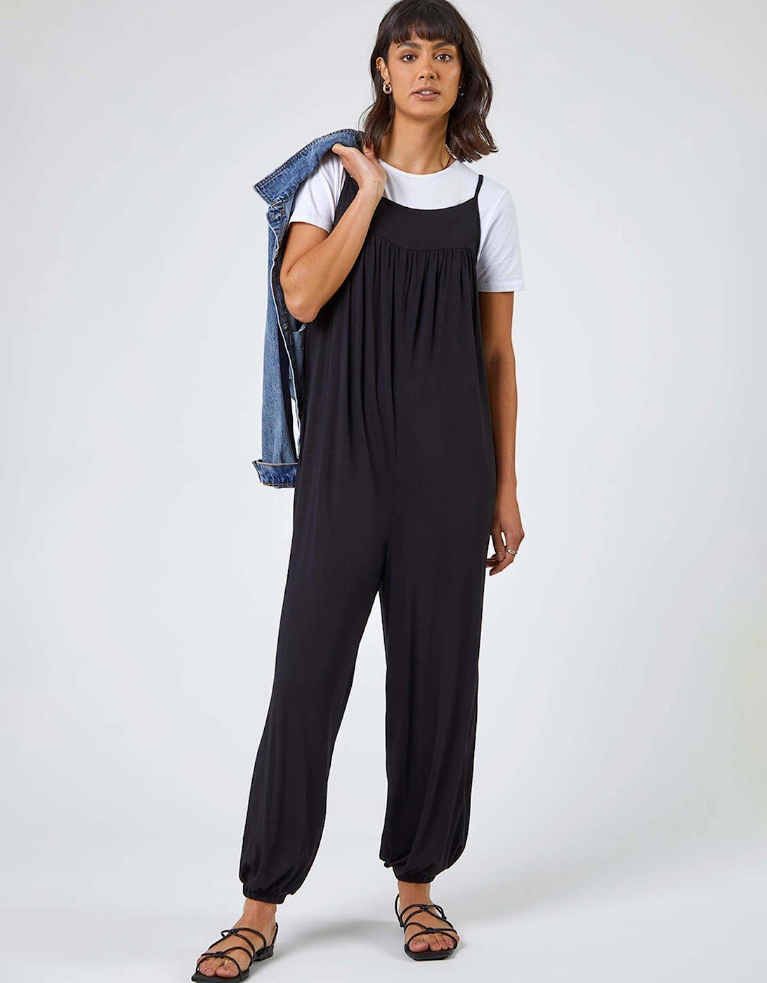 Strappy Full Length Jersey Jumpsuit, 2 of 1