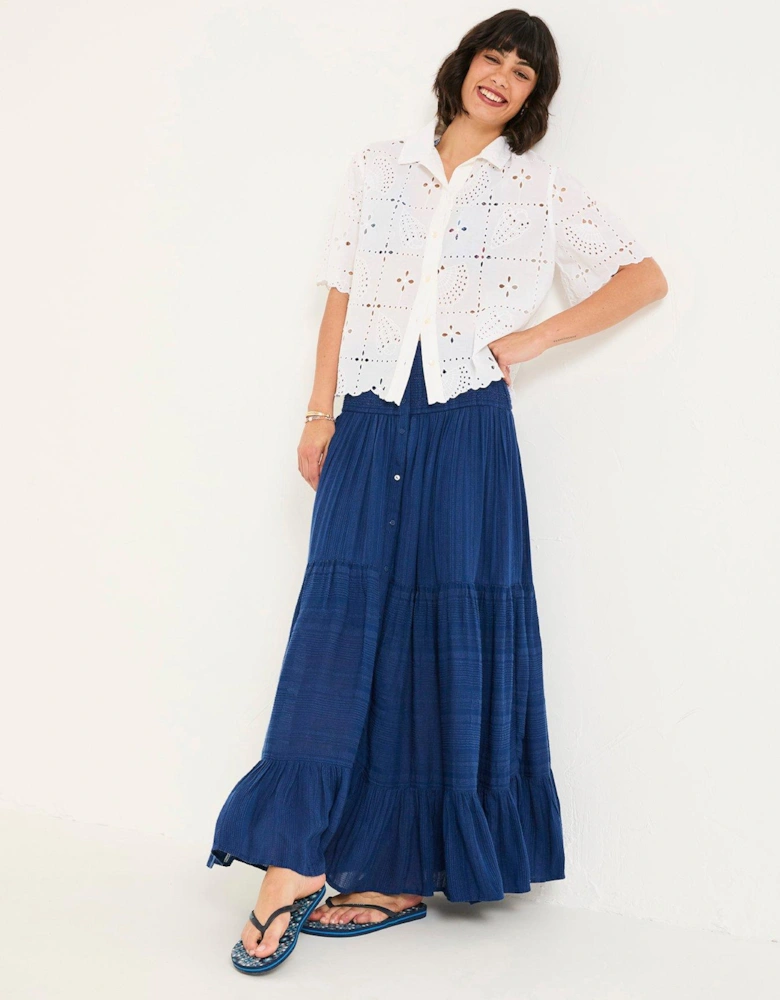 Rhea Maxi Skirt - Blue