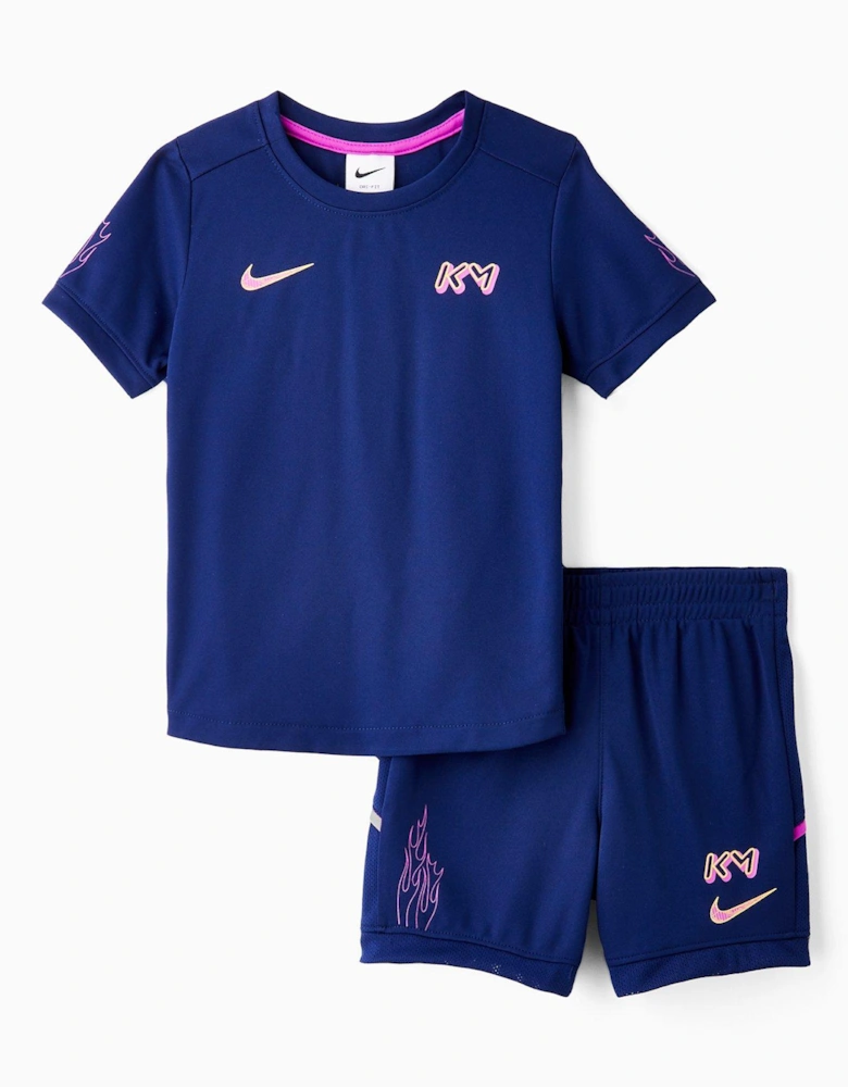 Kids Boys Dri-fit Mbappe Shorts And T-shirt Set - Blue