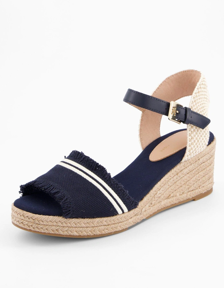 Fringe Canvas Medium Wedge - Space Blue