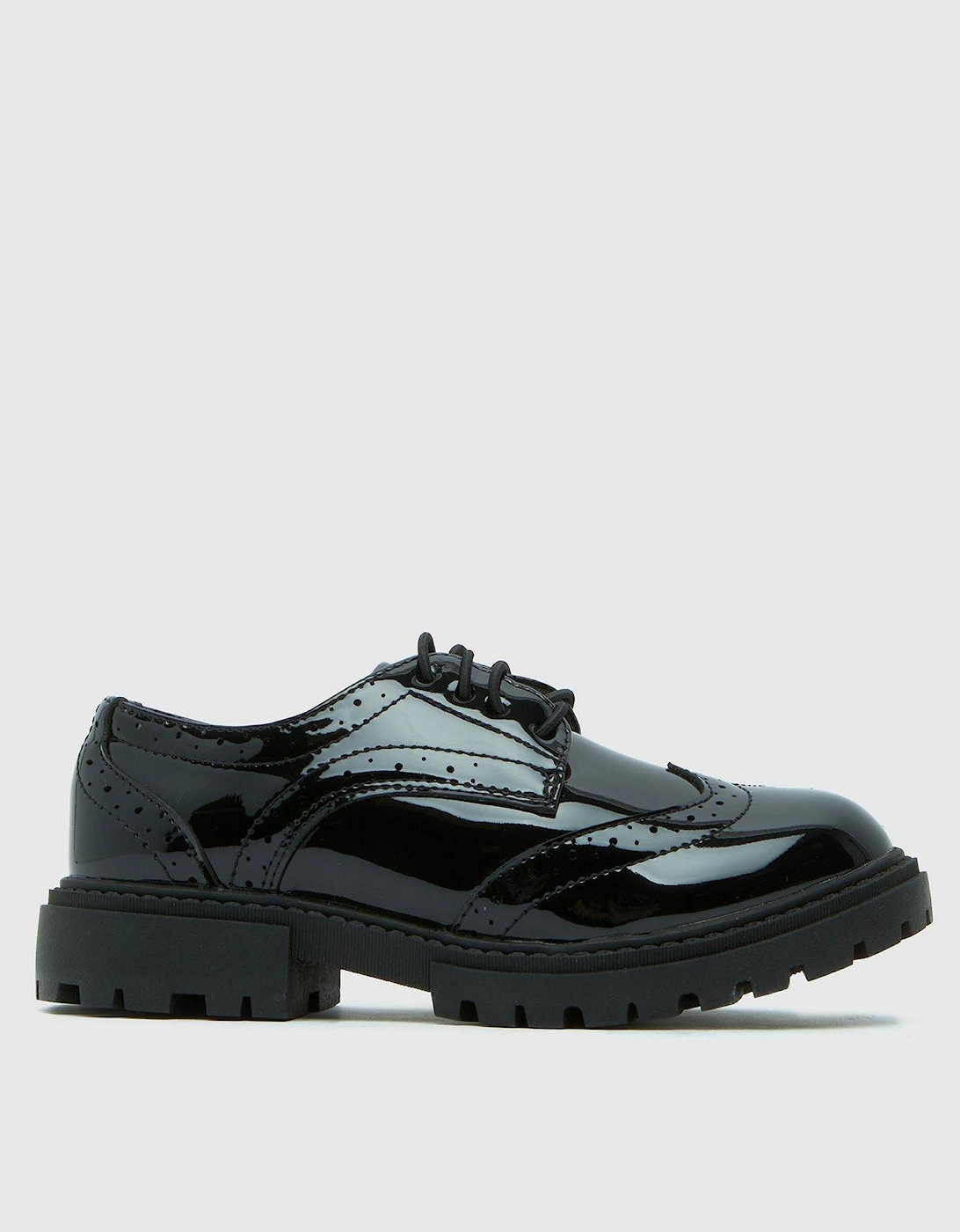 Junior Lorelai Patent Brogue Lace Up, 2 of 1