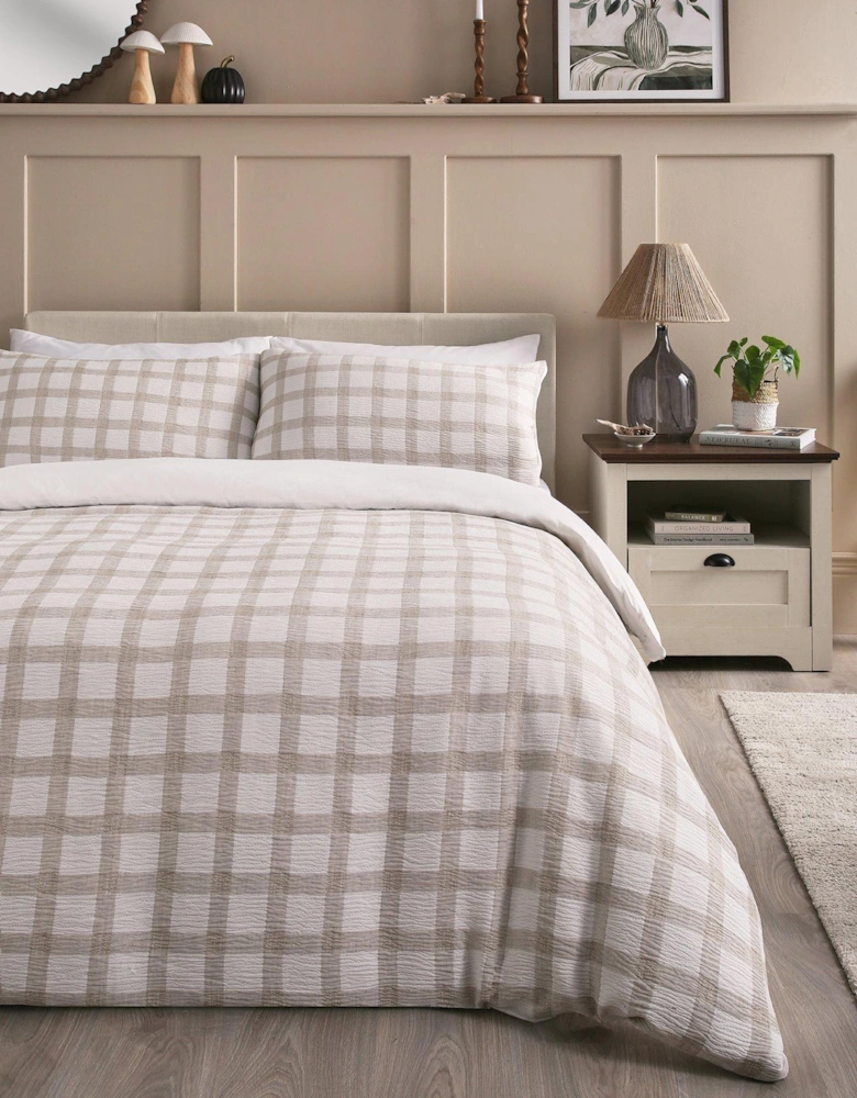 Seersucker Check Duvet Set
