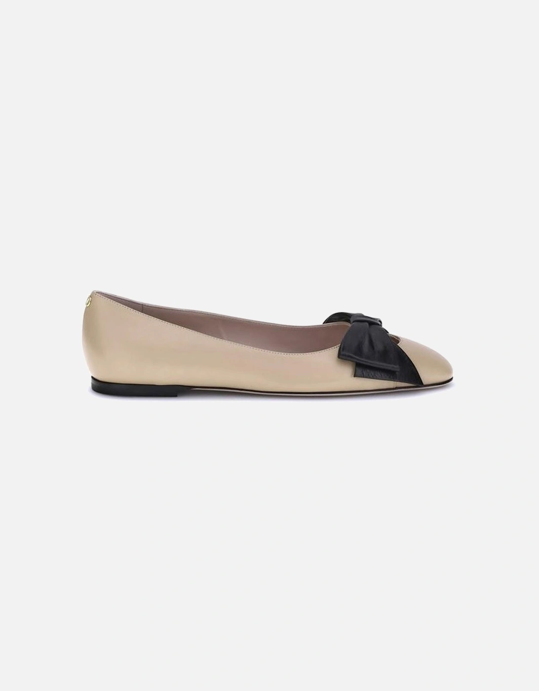 Leather Ballerinas with Contrasting Bow Women - Brown Shoes, 5 of 4