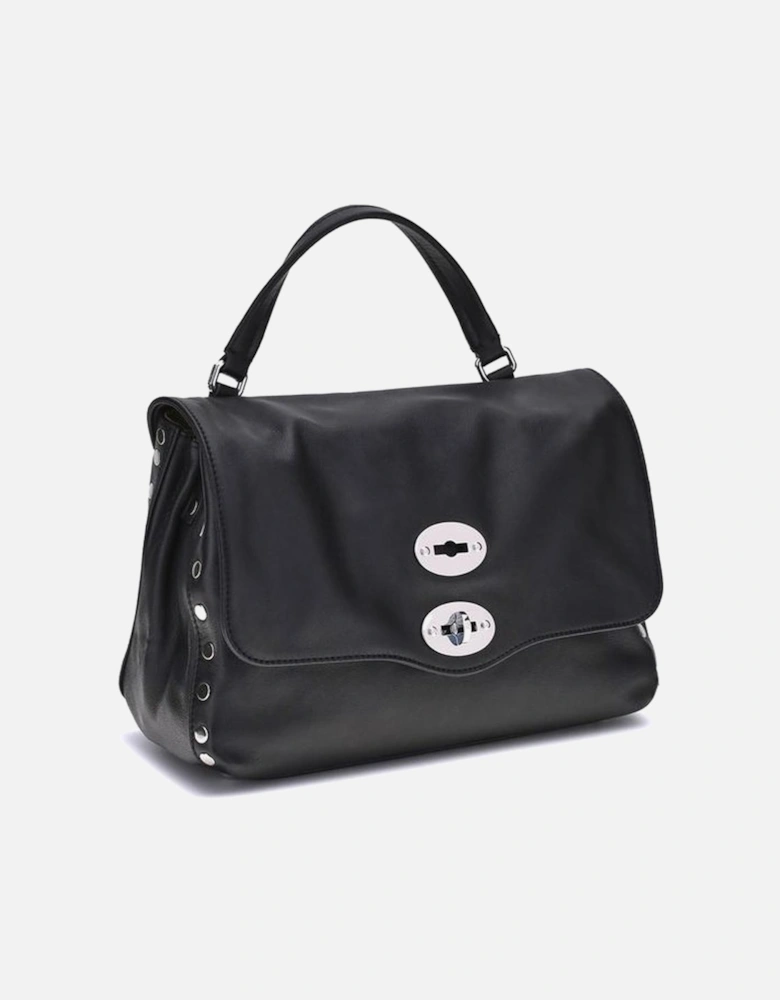 Postina Saeta Leather Shoulder Bag Women - Black