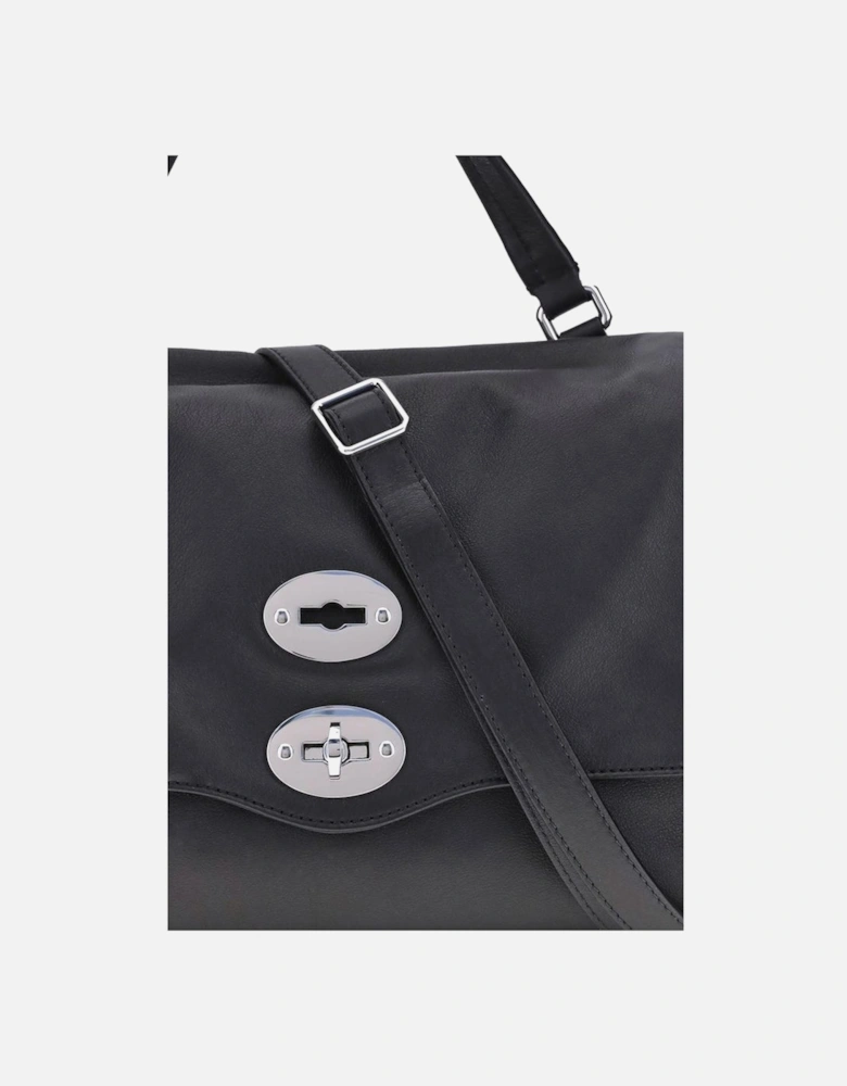 Postina Saeta Leather Shoulder Bag Women - Black