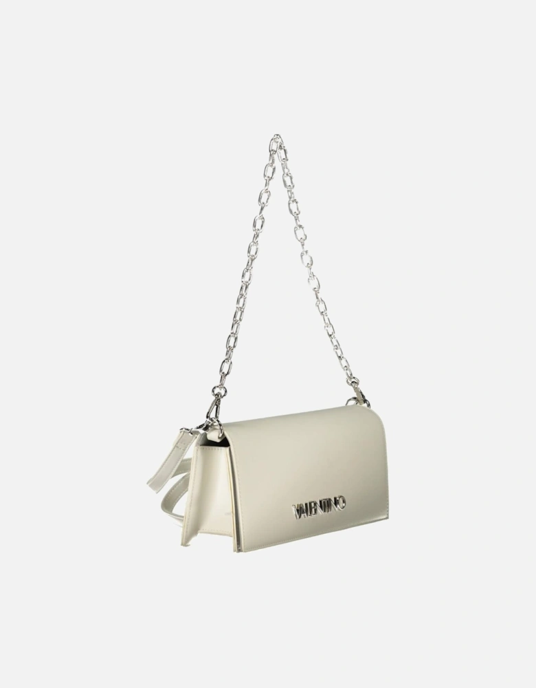 Elegant Chain Handle Shoulder Bag Women - White Handbags