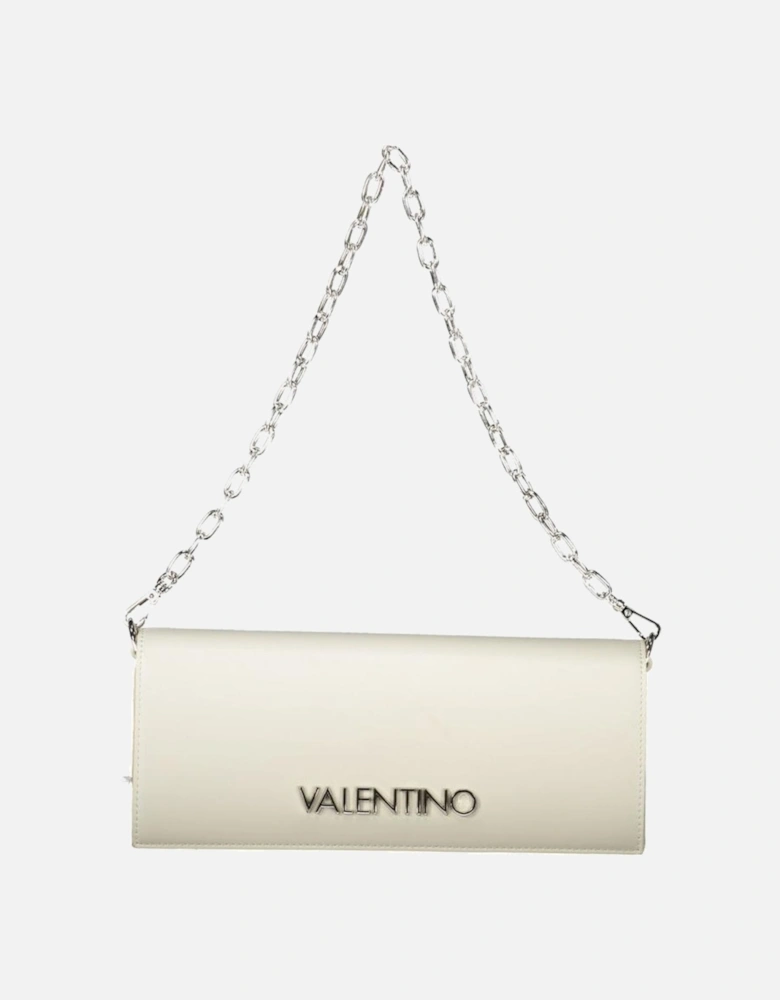 Elegant Chain Handle Shoulder Bag Women - White Handbags