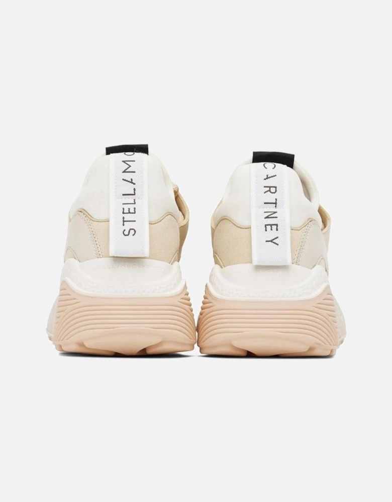 Faux Leather Lace-Up Sneakers with Suede Effect Women - Yellow