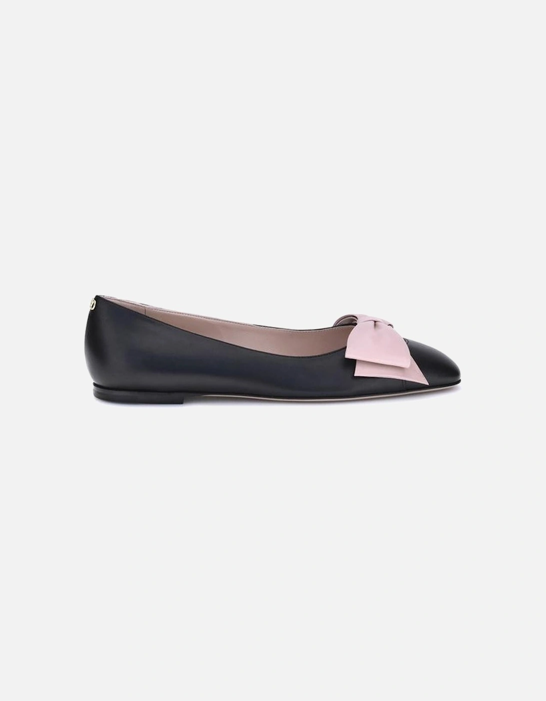 Bow-Embellished Leather Ballerinas Women - Black Shoes, 5 of 4