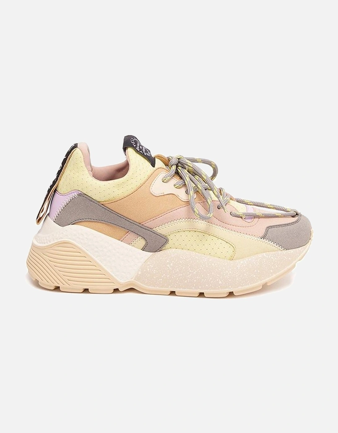 Faux Leather Lace-Up Perforated Sneakers Women - Multicolor, 4 of 3