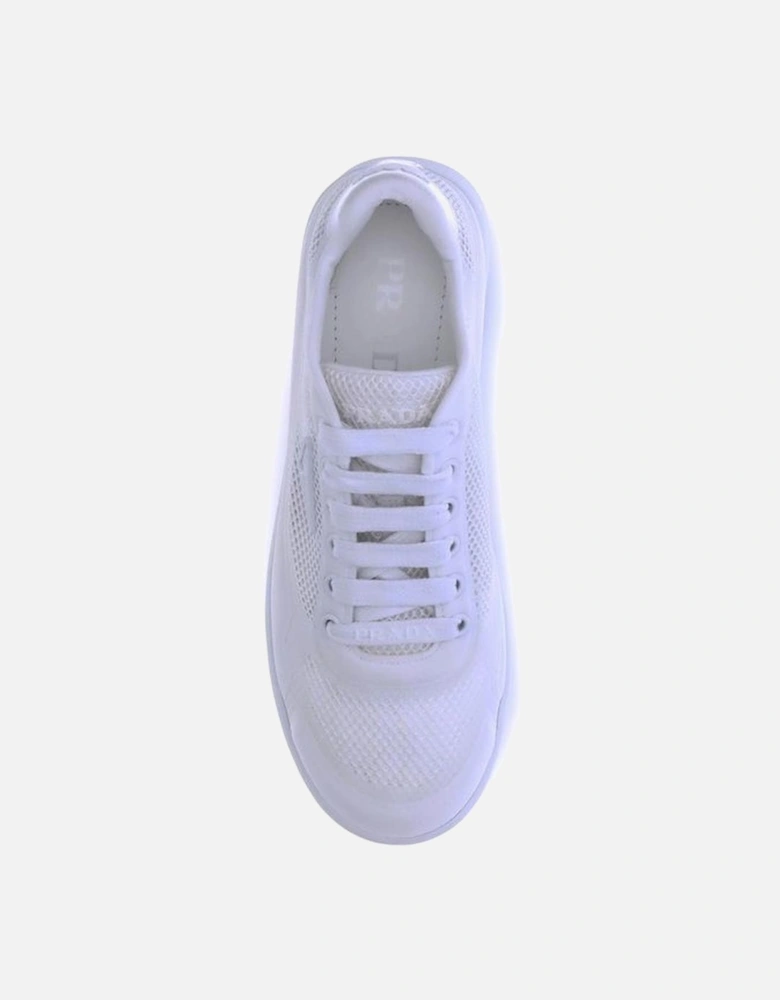 Leather Sneakers with Sculptured Sole and Perforated Design Women -