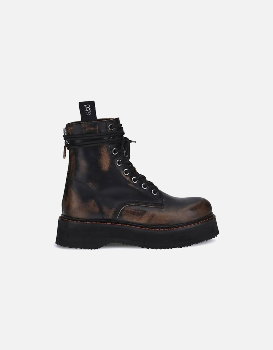 Platform Sole Lace-Up Ankle Boots Women - Brown, 4 of 3