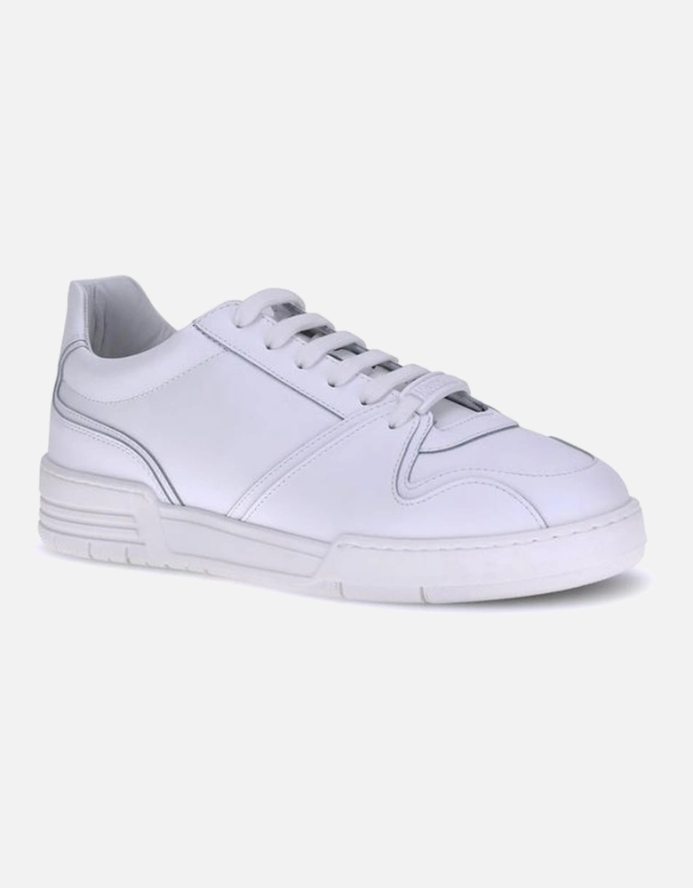Leather Lace-Up Sneakers with Logo Insole Women - White