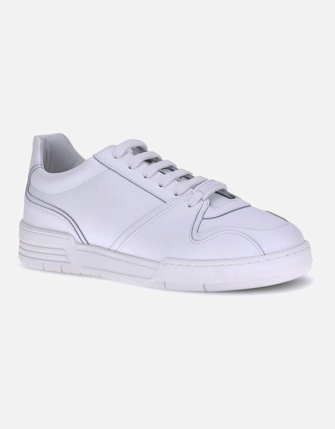 Leather Lace-Up Sneakers with Logo Insole Women - White