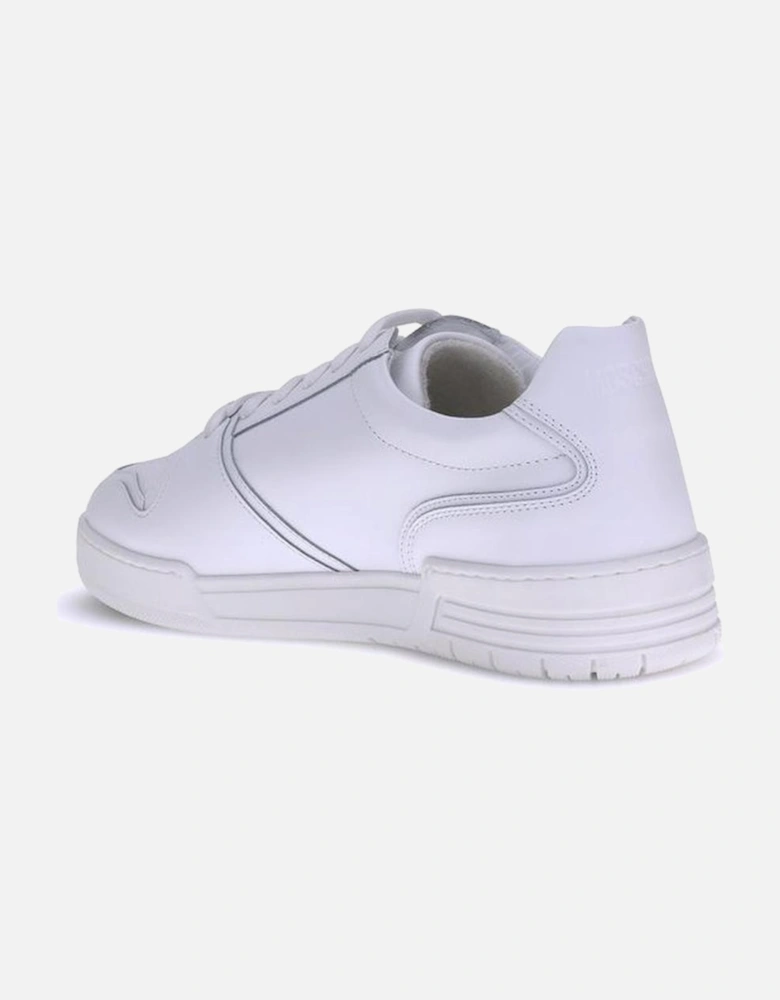 Leather Lace-Up Sneakers with Logo Insole Women - White