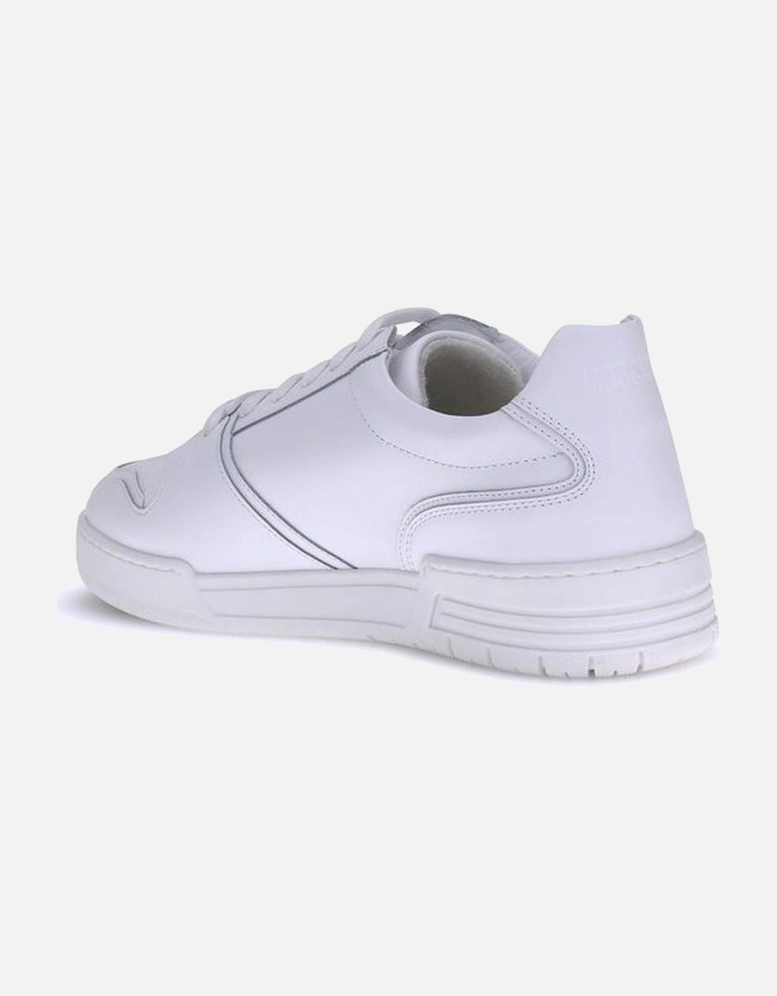 Leather Lace-Up Sneakers with Logo Insole Women - White