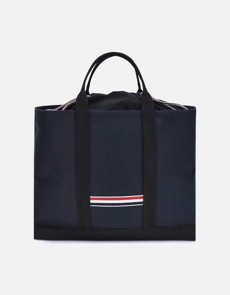 Leather Tool Tote Bag with Drawstring Closure Women - Blue Handbags