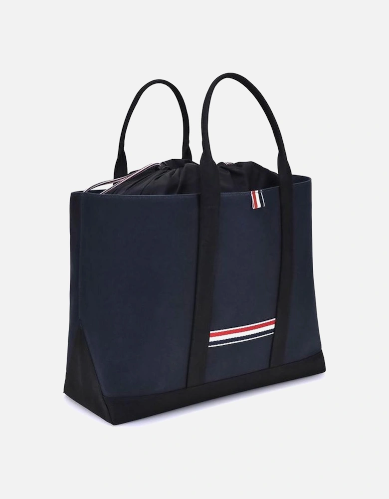 Leather Tool Tote Bag with Drawstring Closure Women - Blue Handbags