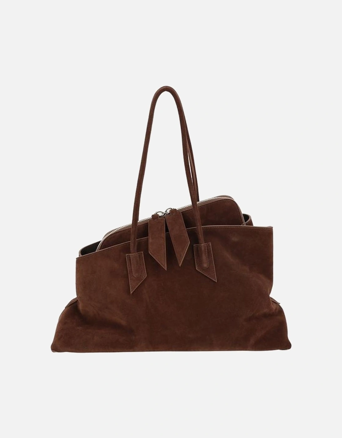 Leather Asymmetrical Geometric Shoulder Bag Women - Brown, 5 of 4