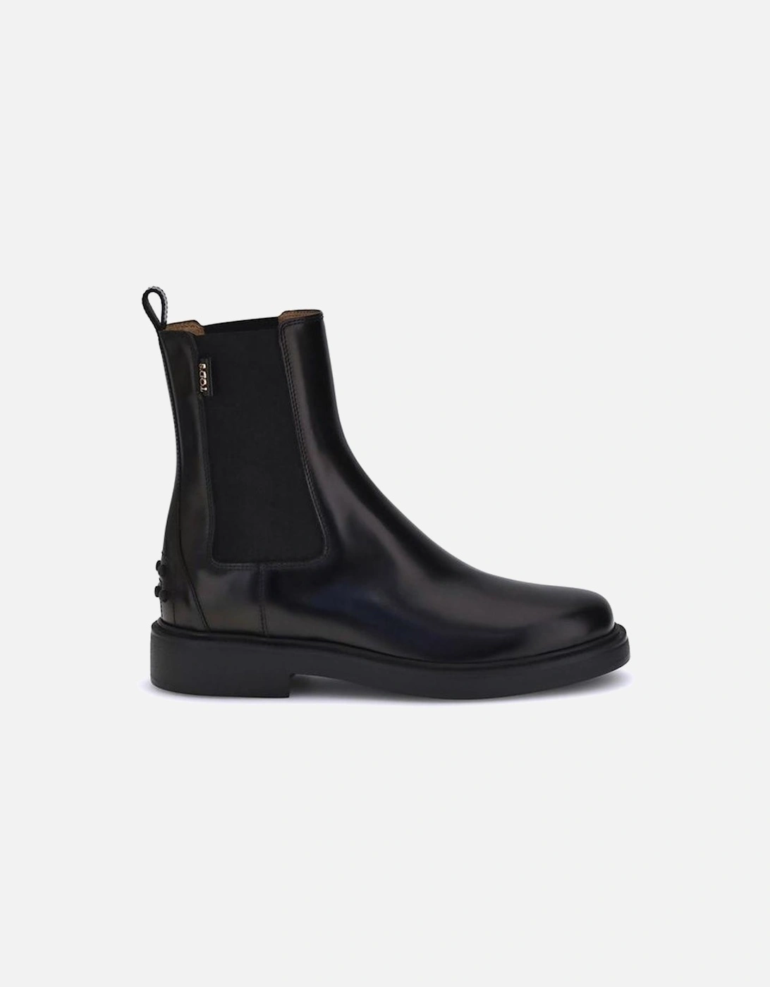 Leather Chelsea Boots with Rubber Sole Women - Black, 4 of 3