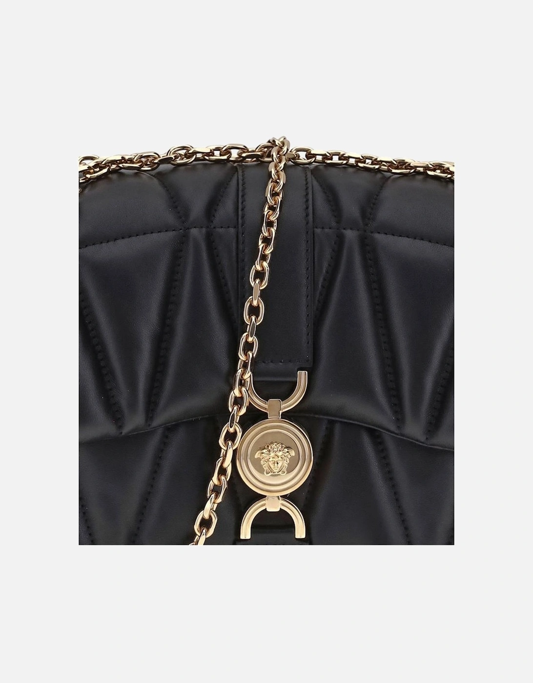 Quilted Lambskin Shoulder Bag with Medusa Detail Women - Black