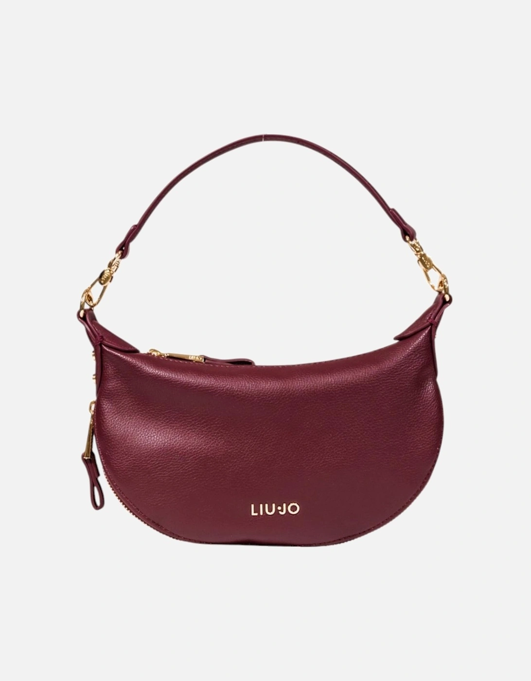 Zip Fastening Shoulder Strap Bag with Inside Pocket Women - Bordeaux, 4 of 3