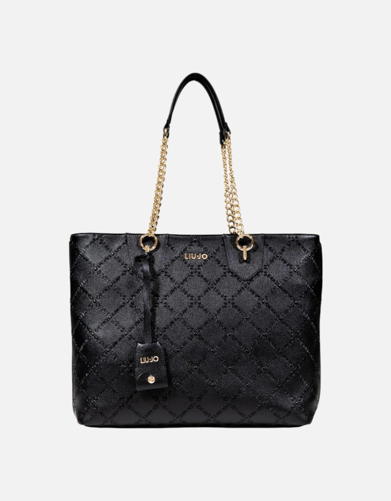 Handbag with Zip and Inside Pocket Women - Black Bags