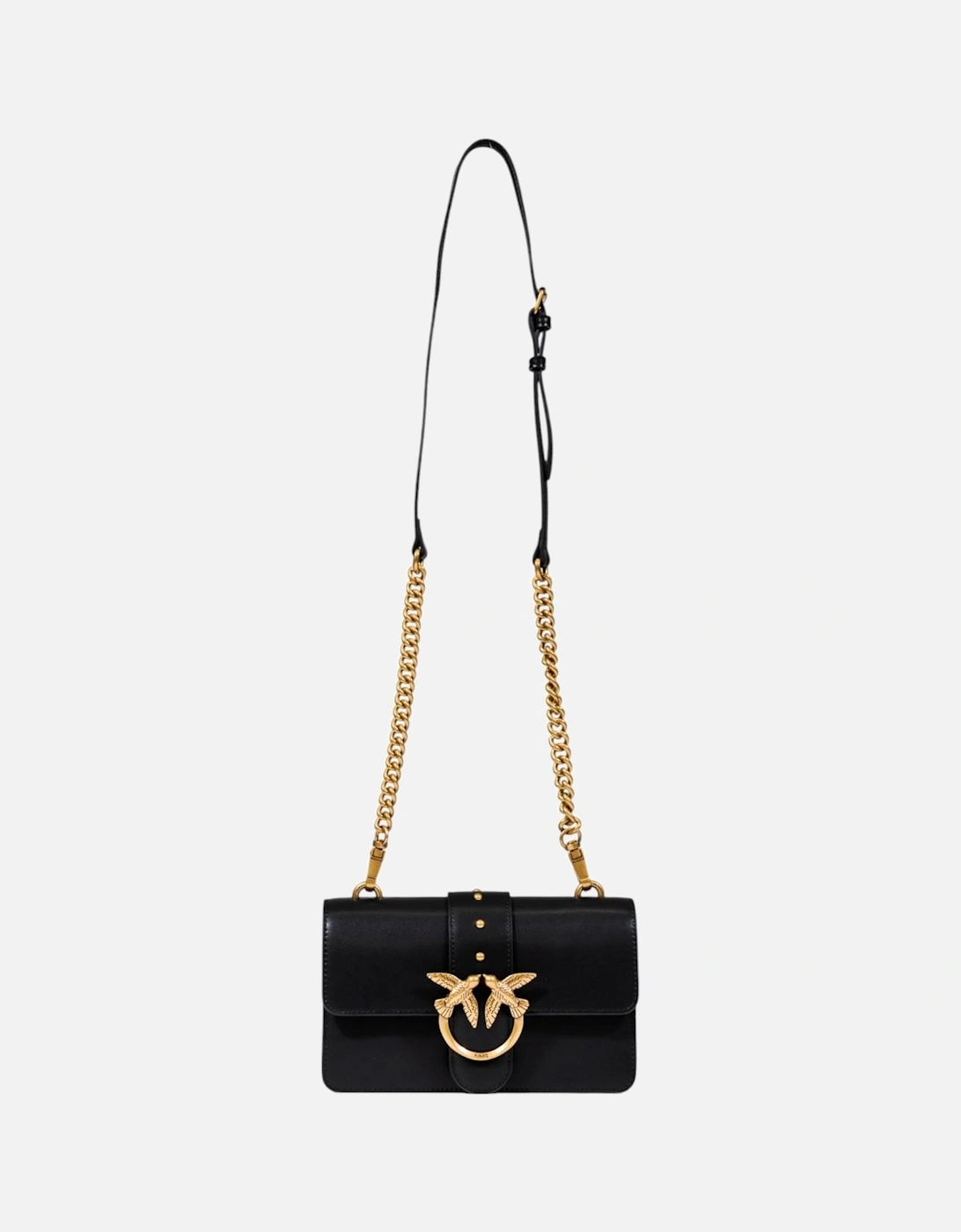 Hook Button Faux Leather Shoulder Bag Women - Black, 4 of 3