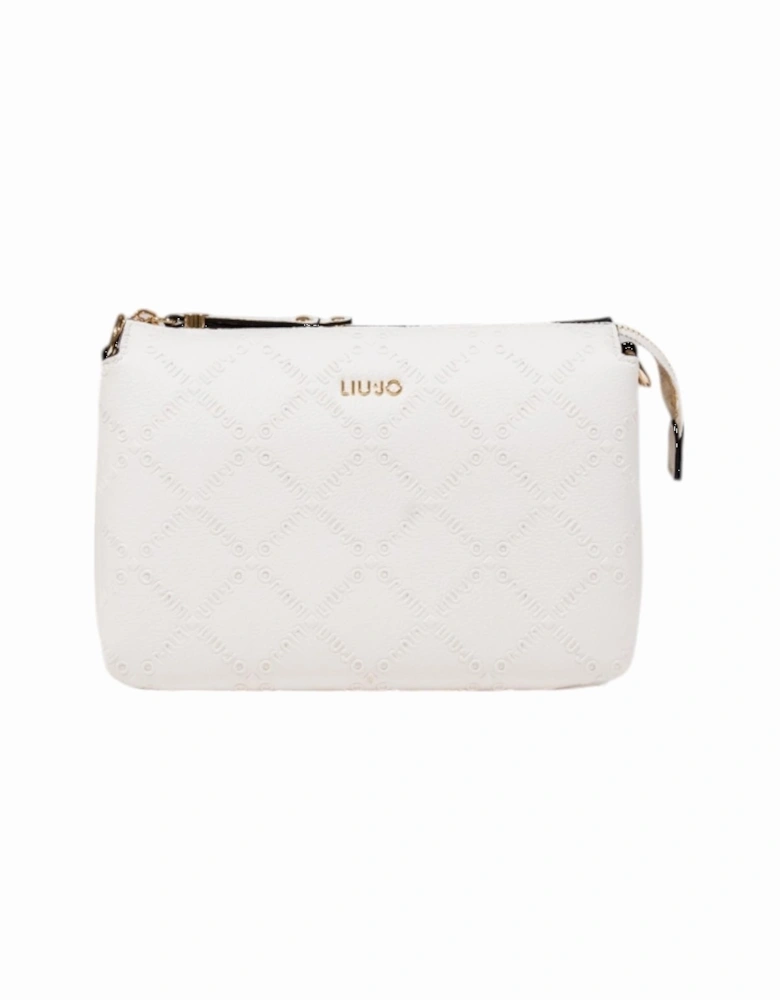 Shoulder Bag with Zip Fastening Women - White