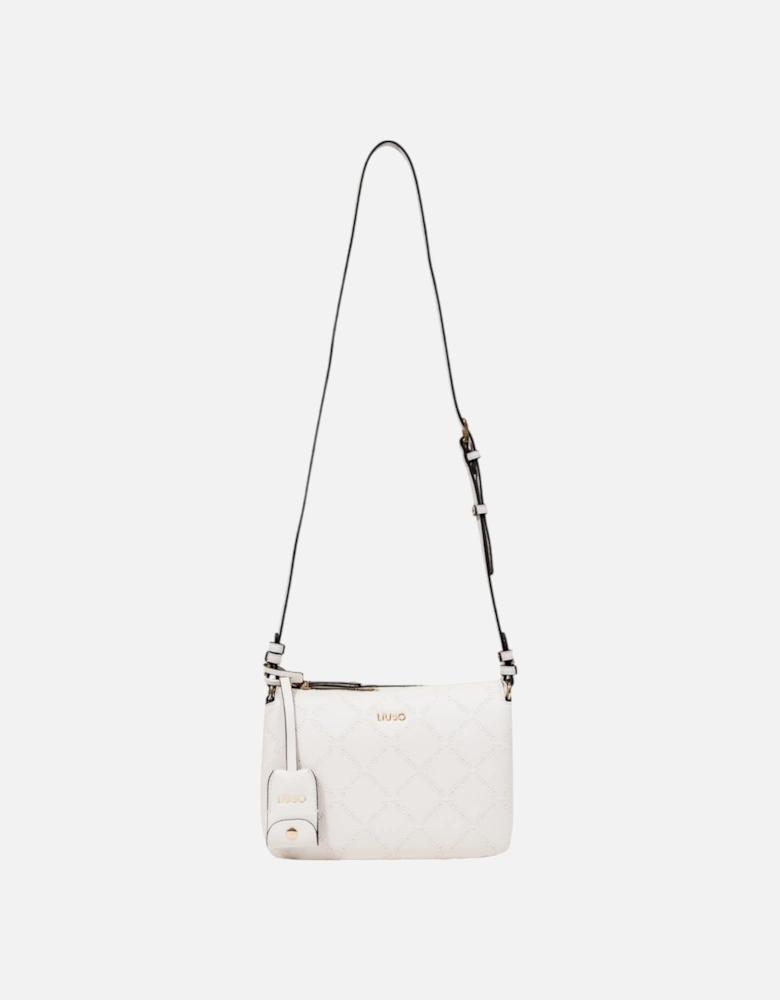 Shoulder Bag with Zip Fastening Women - White