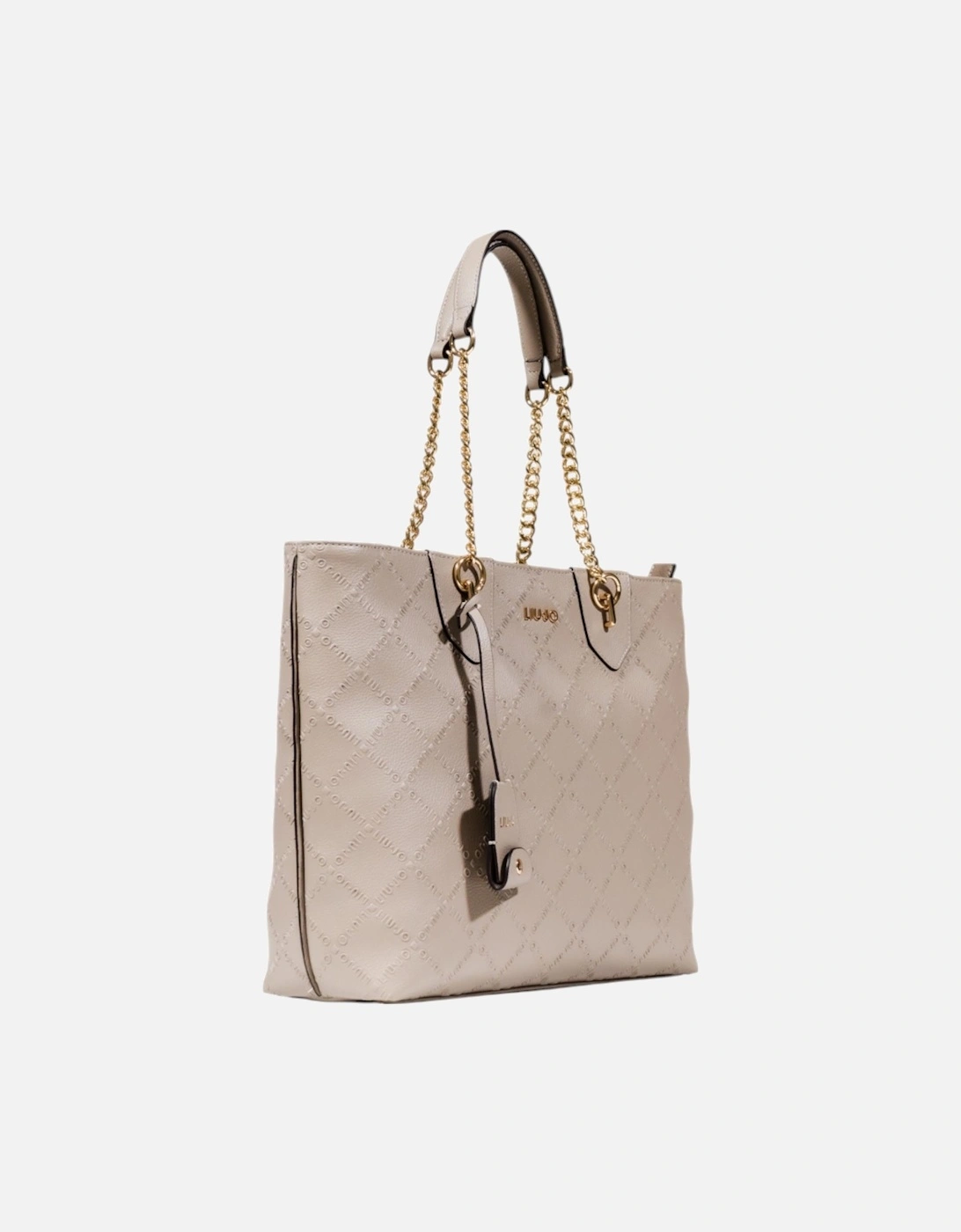 Handbag with Zip and Inside Pocket Women - Beige Bags