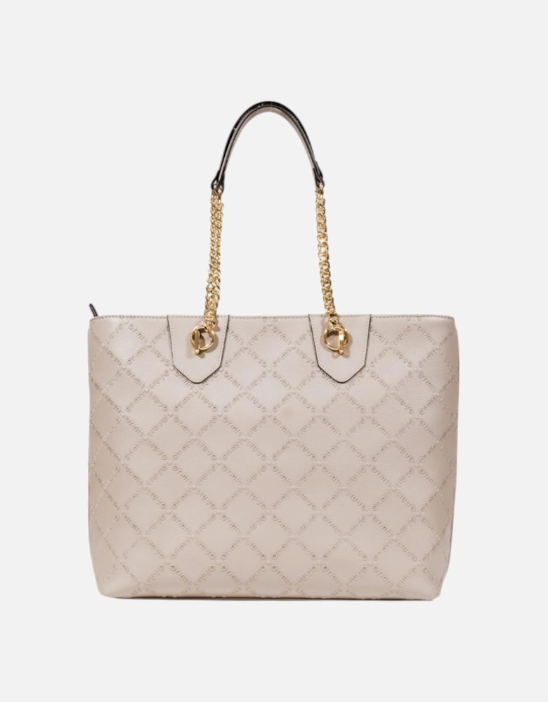 Handbag with Zip and Inside Pocket Women - Beige Bags