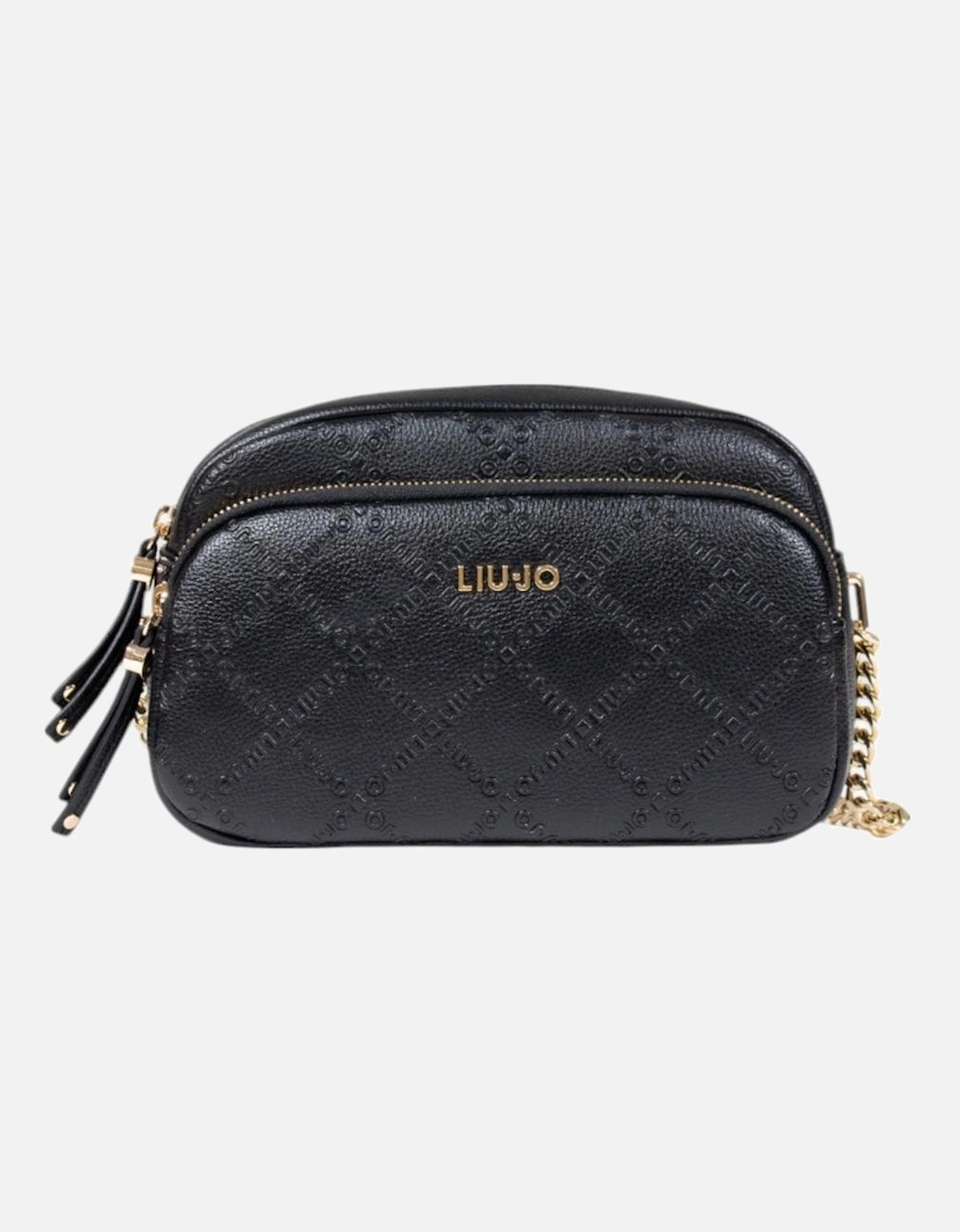 Zip Fastening Shoulder Bag with Multiple Pockets Women - Black