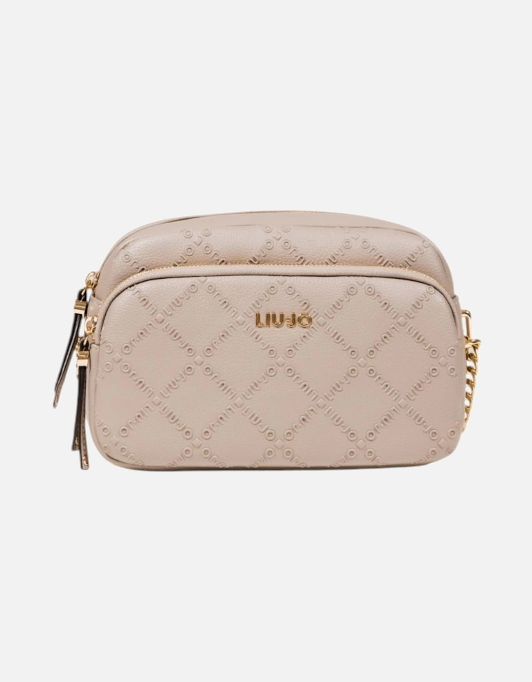 Shoulder Bag with Zip and Pockets Women - Beige