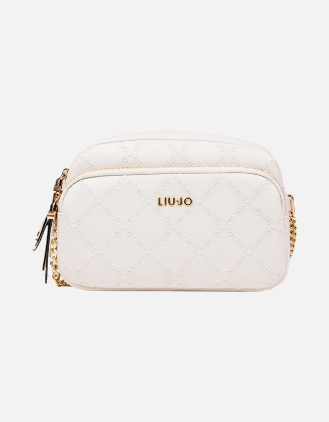 Shoulder Bag with Zip and Multiple Pockets Women - White