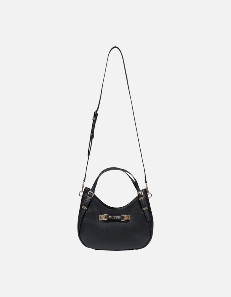 Handbag with Shoulder Strap and Multiple Pockets Women - Black Bags