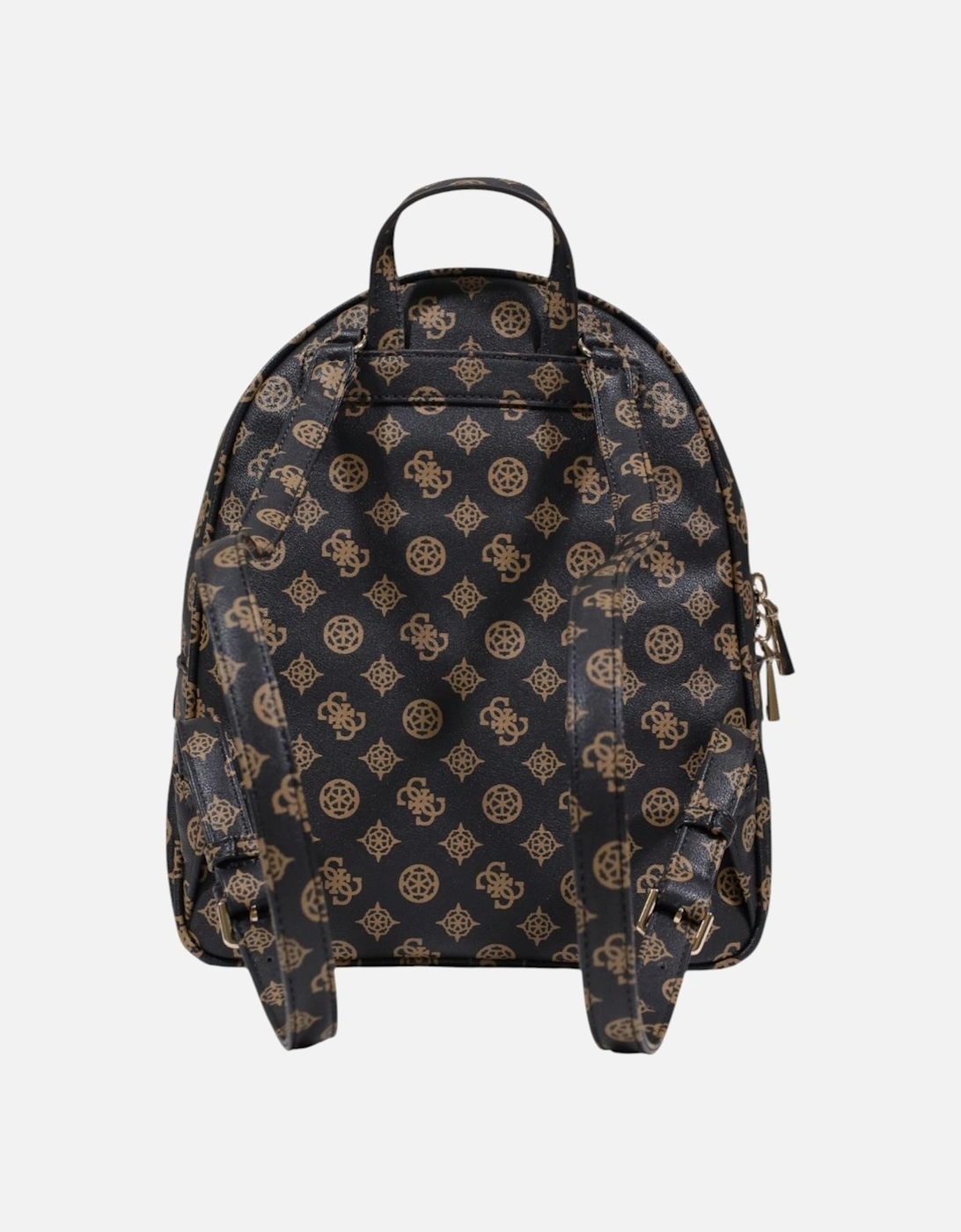 Brown Print Rucksack with Zip and Pockets Women Bags