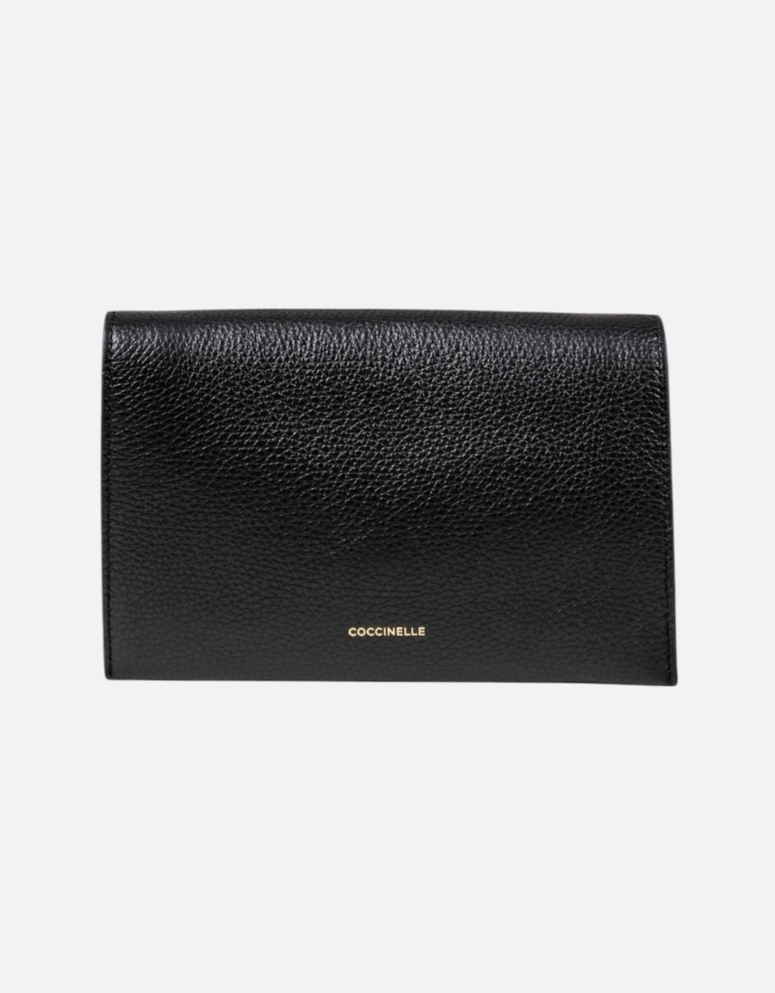 Automatic Fastening Leather Shoulder Bag Women - Black