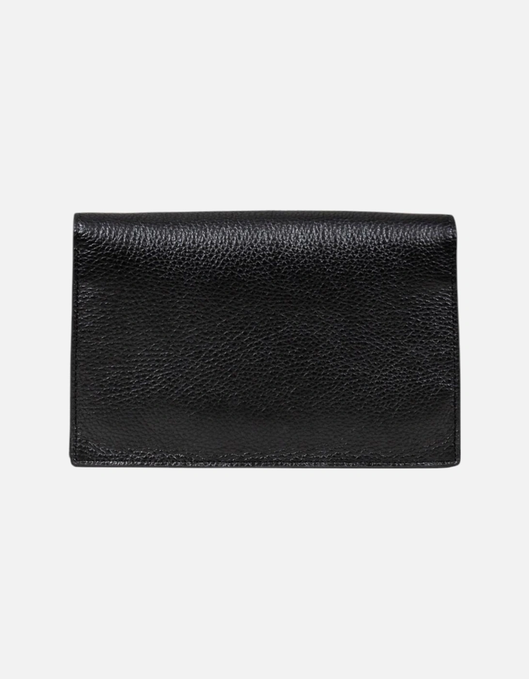 Automatic Fastening Leather Shoulder Bag Women - Black