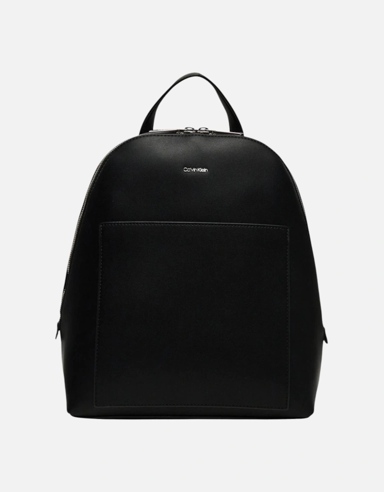 Zip Fastening Rucksack with Inside Pockets Women - Black Bags