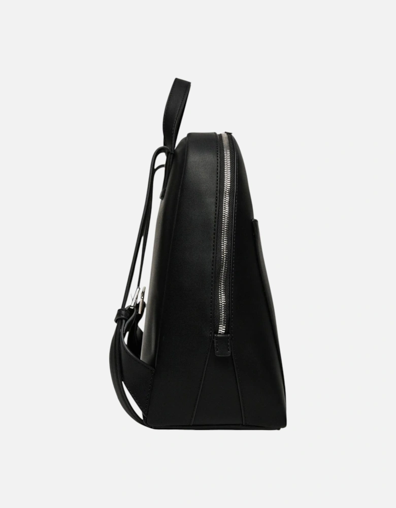 Zip Fastening Rucksack with Inside Pockets Women - Black Bags