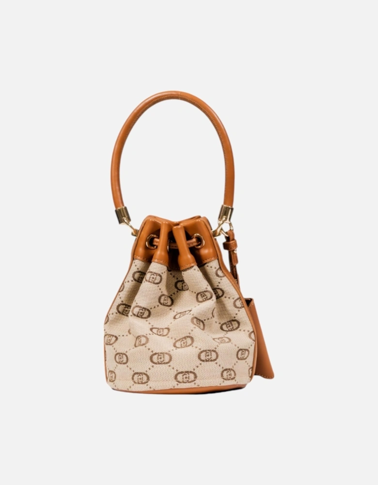 Handbag with Print and Inside Pocket Women - Brown Bags