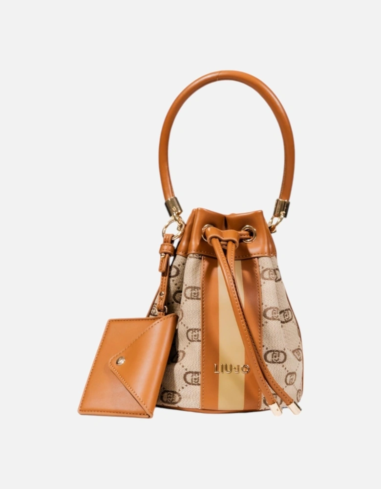 Handbag with Print and Inside Pocket Women - Brown Bags